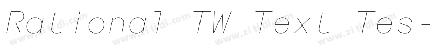 Rational TW Text Tes字体转换 Rational TW Text Tes字体转换